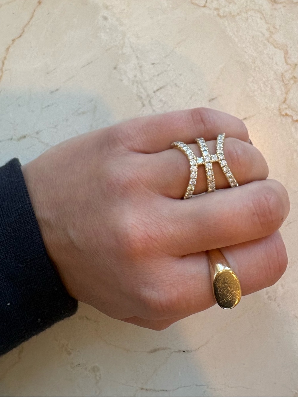 Literally Balling - Seam Ring - Blonde Diamond